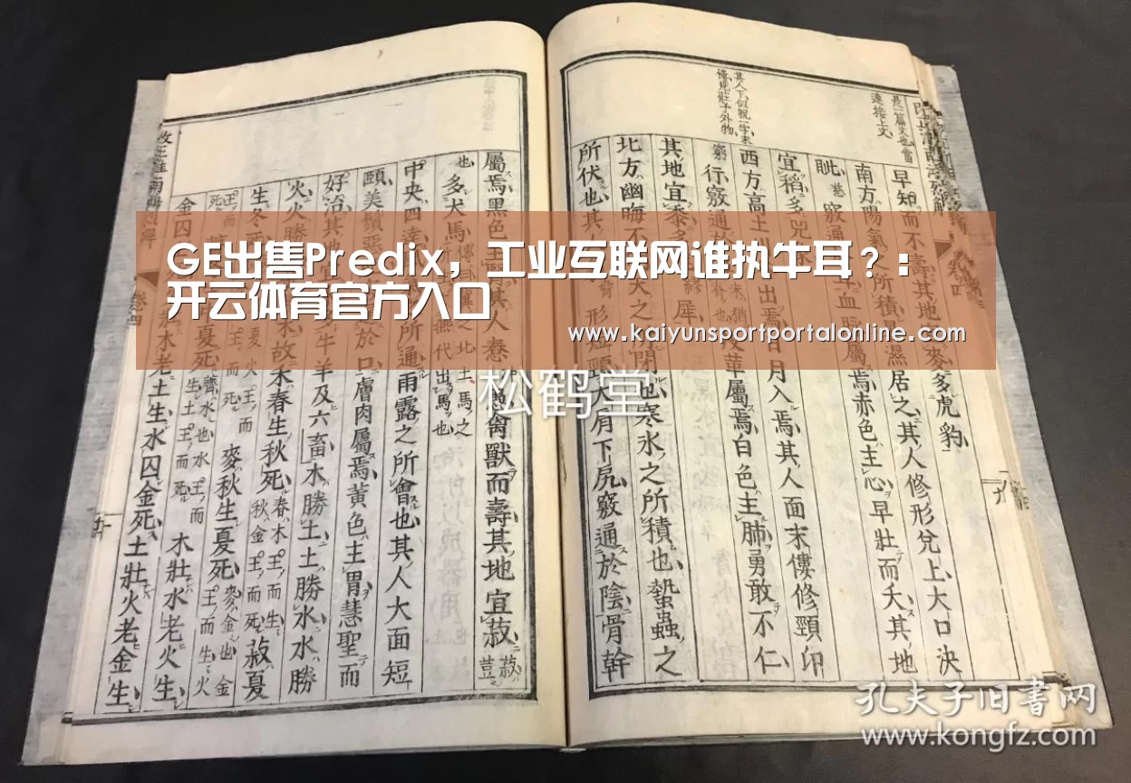 GE出售Predix,工业互联网谁执牛耳?:开云体育官方入口(图2) 开云体育高清直播